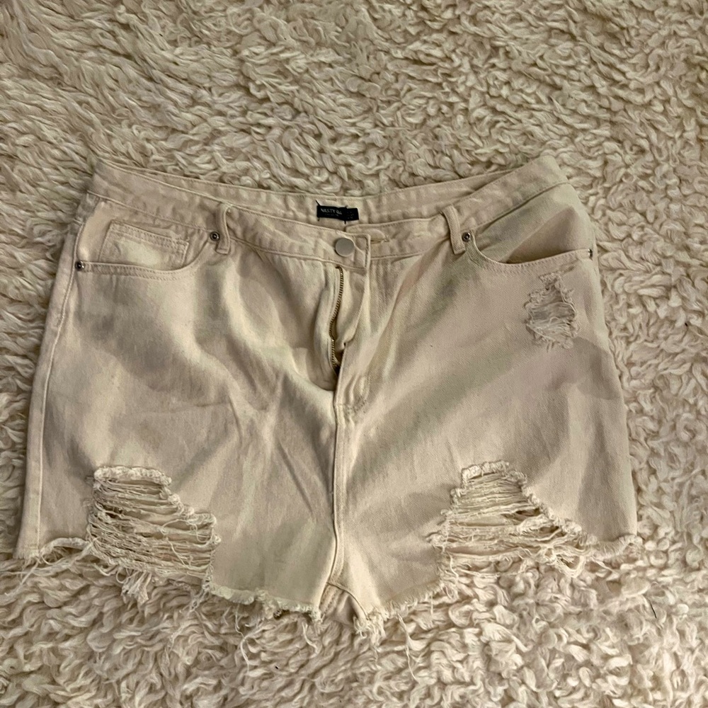 Nasty Gal Distressed Jean Shorts